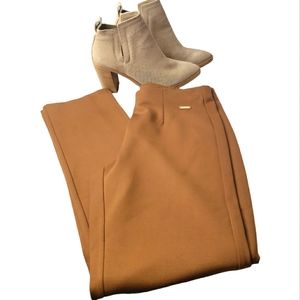 Tahari Pullon Slim Straight Leg Comfy Biz Casual Neutral Minimalist Capsule Pant